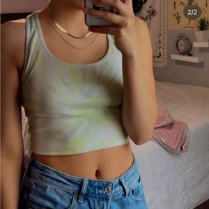 Forever 21 Cropped Tie Dye Tank Top